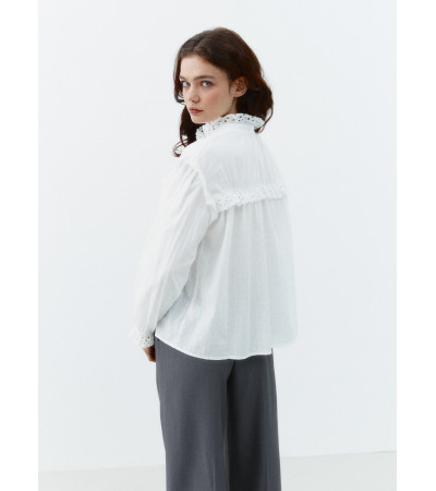 CAMISA ALGODÓN PUNTILLA
