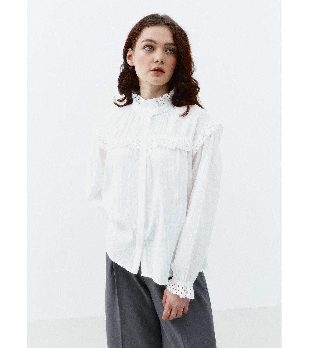 CAMISA ALGODÓN PUNTILLA