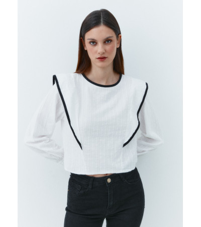 BLUSA PLUMETI VOLANTE