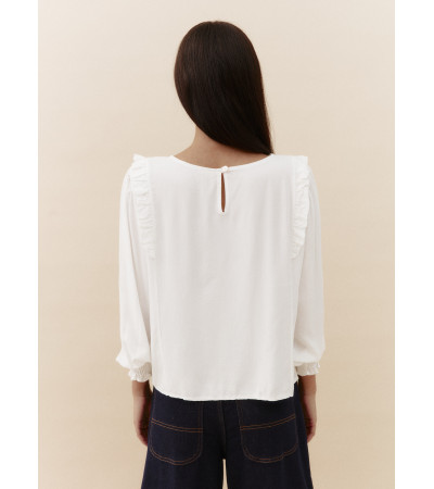 BLUSA VOLANTES HOMBRO