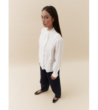 CAMISA ALFORZAS VOLANTES