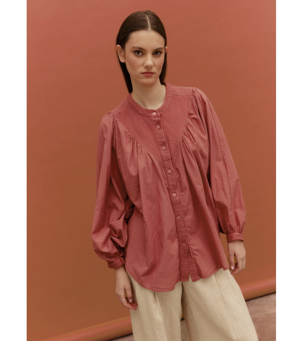 CAMISA PLIEGUES ALGODÓN