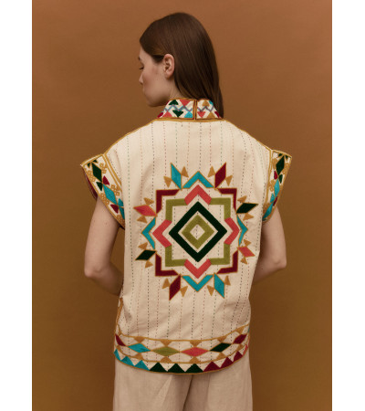 CHALECO BOHO MULTICOLOR