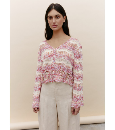 CHAQUETA COMBINADA CROCHET