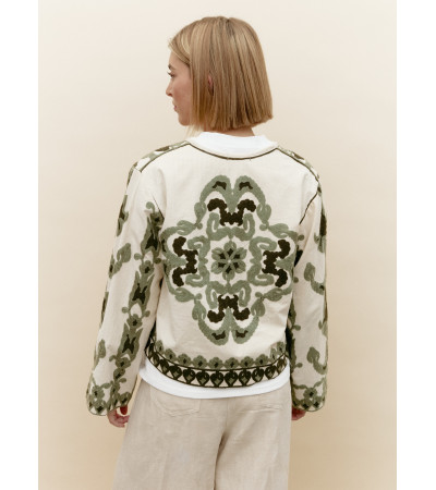 CHAQUETA FLORES BORDADAS