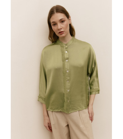 CAMISA SATÉN COMBINADA