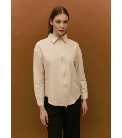 CAMISA LINO CON CREMALLERA