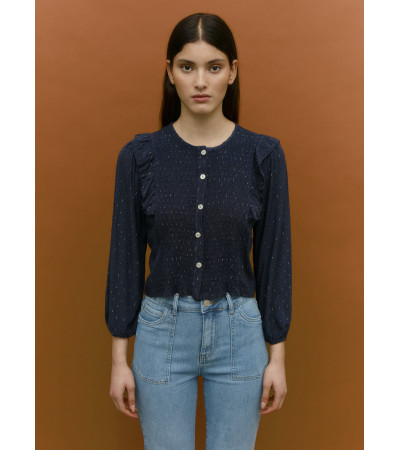 BLUSA PLUMETI BOTONES