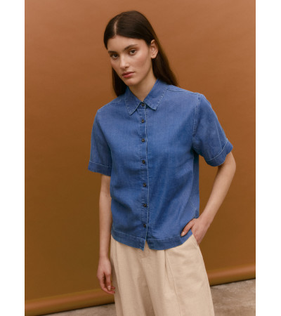CAMISA DENIM MANGA CORTA