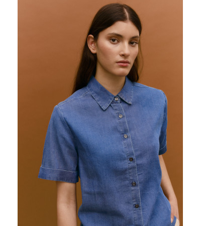 CAMISA DENIM MANGA CORTA