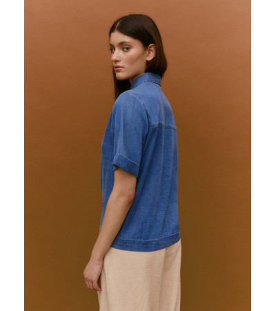 CAMISA DENIM MANGA CORTA
