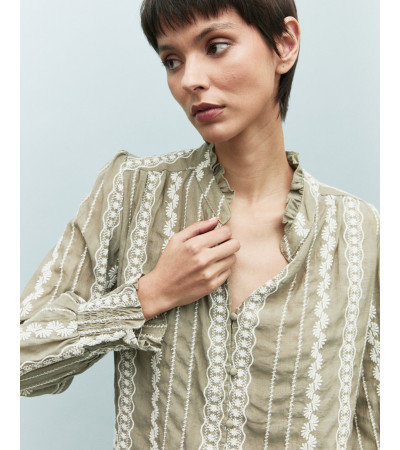 CAMISA BORDADOS BOTONES | MULAYA