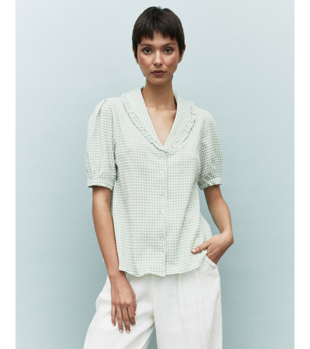 CAMISA CUADRO VICHY MANGA CORTA
