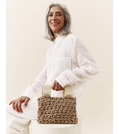 BOLSO DE MANO ASAS MADERA