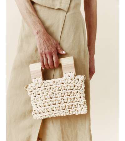 BOLSO DE MANO ASAS MADERA