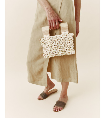 BOLSO DE MANO ASAS MADERA