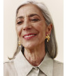 PENDIENTES HOJAS  DORADOS
