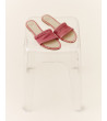 SANDALIAS PLANA EFECTO RAFIA