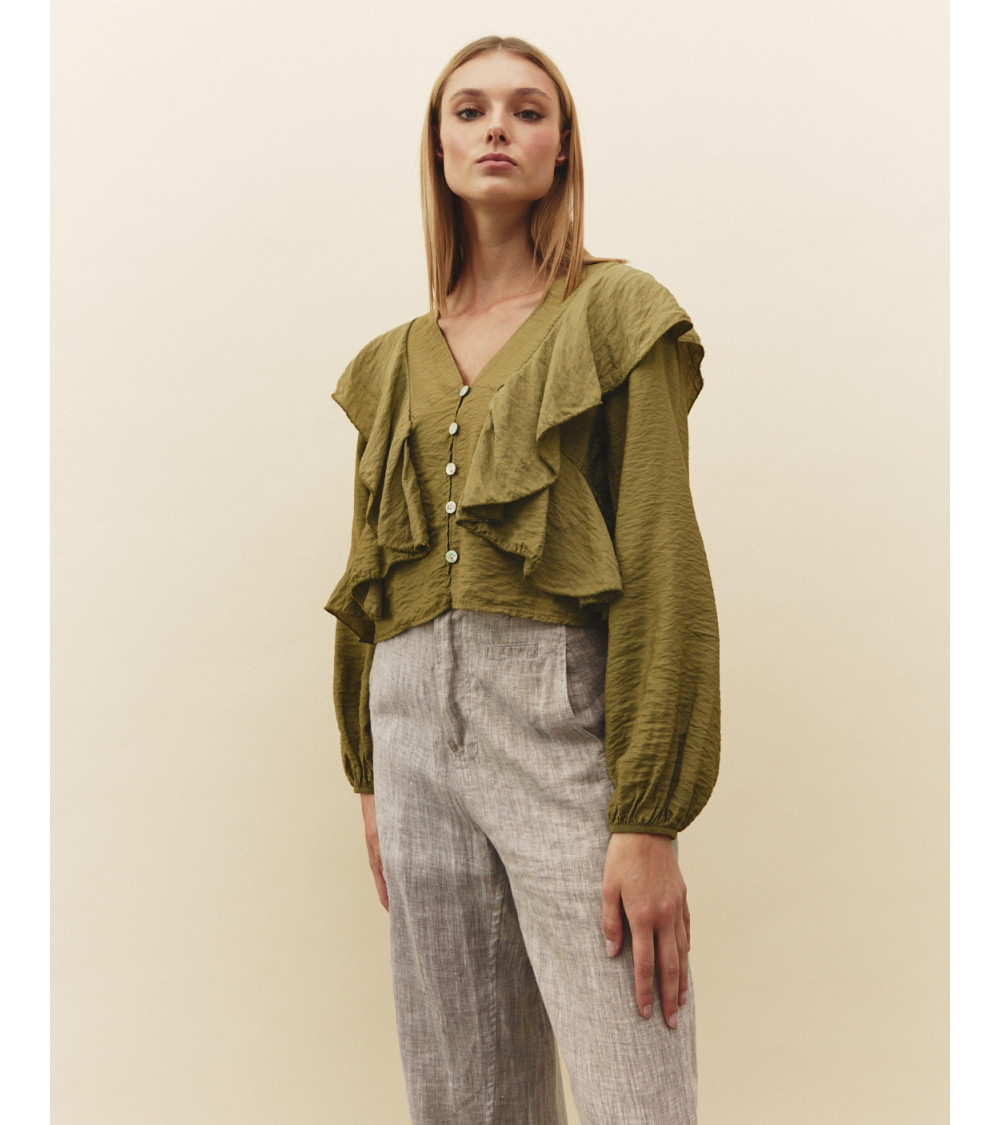 CAMISA CROPPED BOTONES