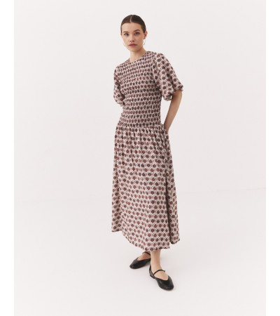 VESTIDO NIDO DE ABEJA FLORES