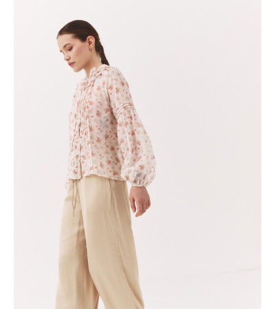BLUSA MANGA LARGA FLORES