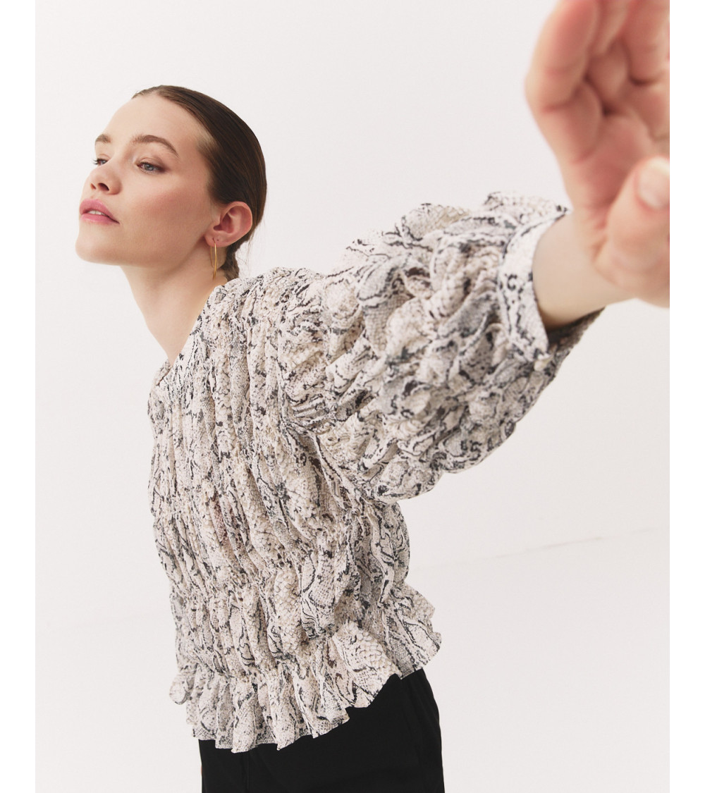 BLUSA FRUNCES SERPIENTE