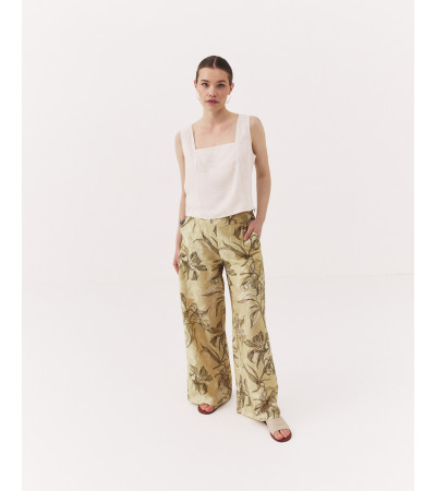 PANTALÓN PATA ANCHA FLORES