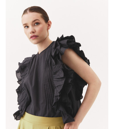 BLUSA ALGODÓN VOLANTES