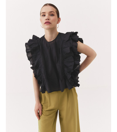 BLUSA ALGODÓN VOLANTES