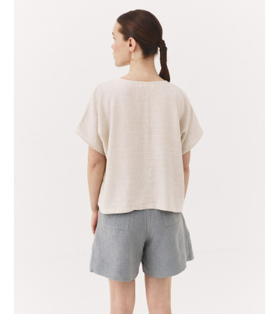 BLUSA MANGA CORTA LINO
