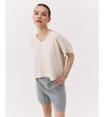 BLUSA MANGA CORTA LINO
