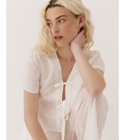 BLUSA ALGODÓN LAZADAS