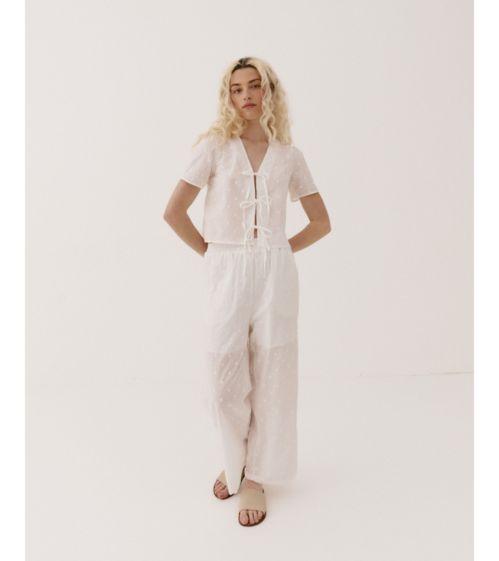 PANTALÓN ALGODÓN BORDADOS