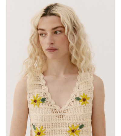 TOP CROCHET GIRASOLES