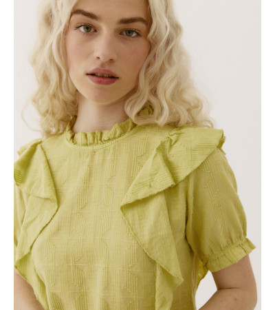 BLUSA VOLANTES ALGODÓN