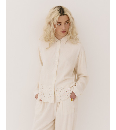 CAMISA LINO PERFORADOS