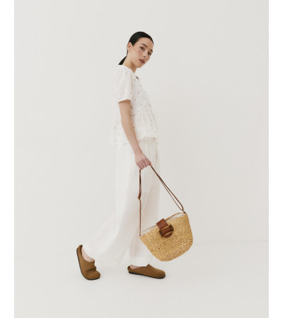 BOLSO RAFIA DETALLES DORADOS