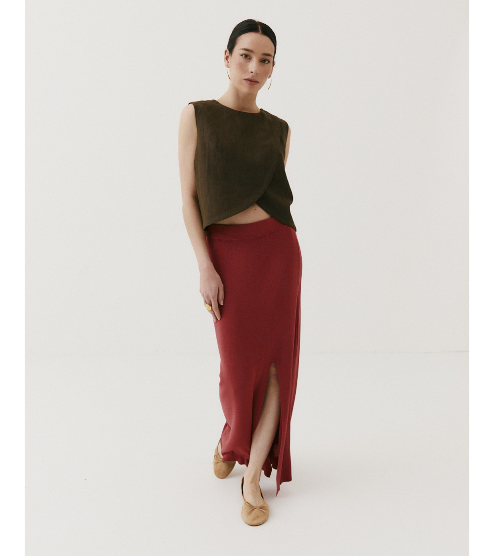 FALDA MIDI PUNTO