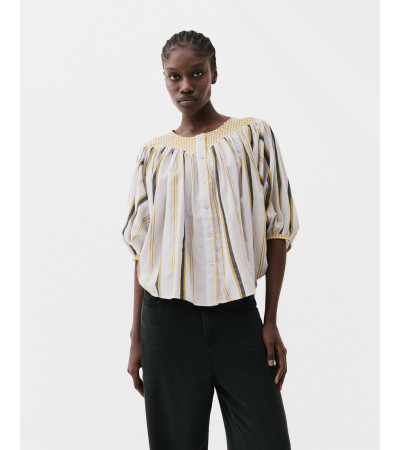 BLUSA RAYAS BOTONES