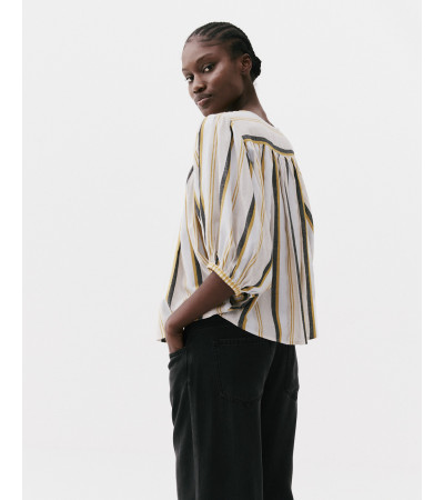 BLUSA RAYAS BOTONES