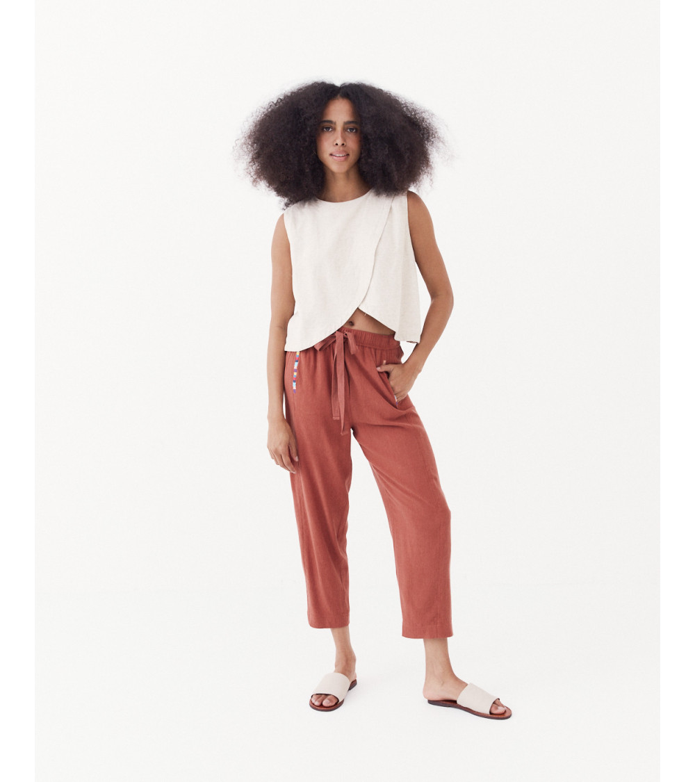 PANTALÓN RECTO CON TENCEL