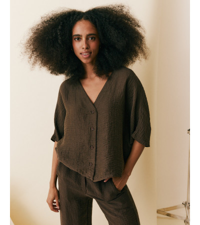 BLUSA TENCEL BOTONES