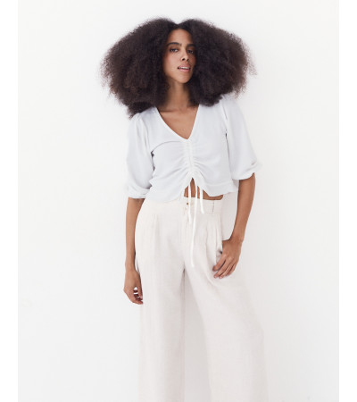 BLUSA CROP FRUNCES