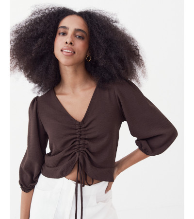 BLUSA CROP FRUNCES