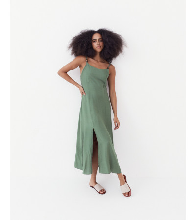 VESTIDO APLIQUE MADERA