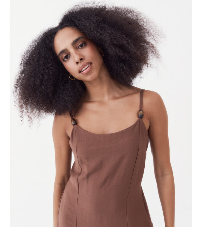 VESTIDO APLIQUE MADERA
