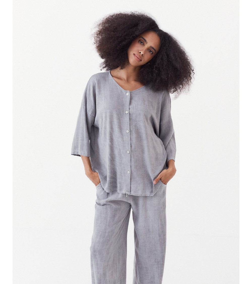 BLUSA BOTONES LINO