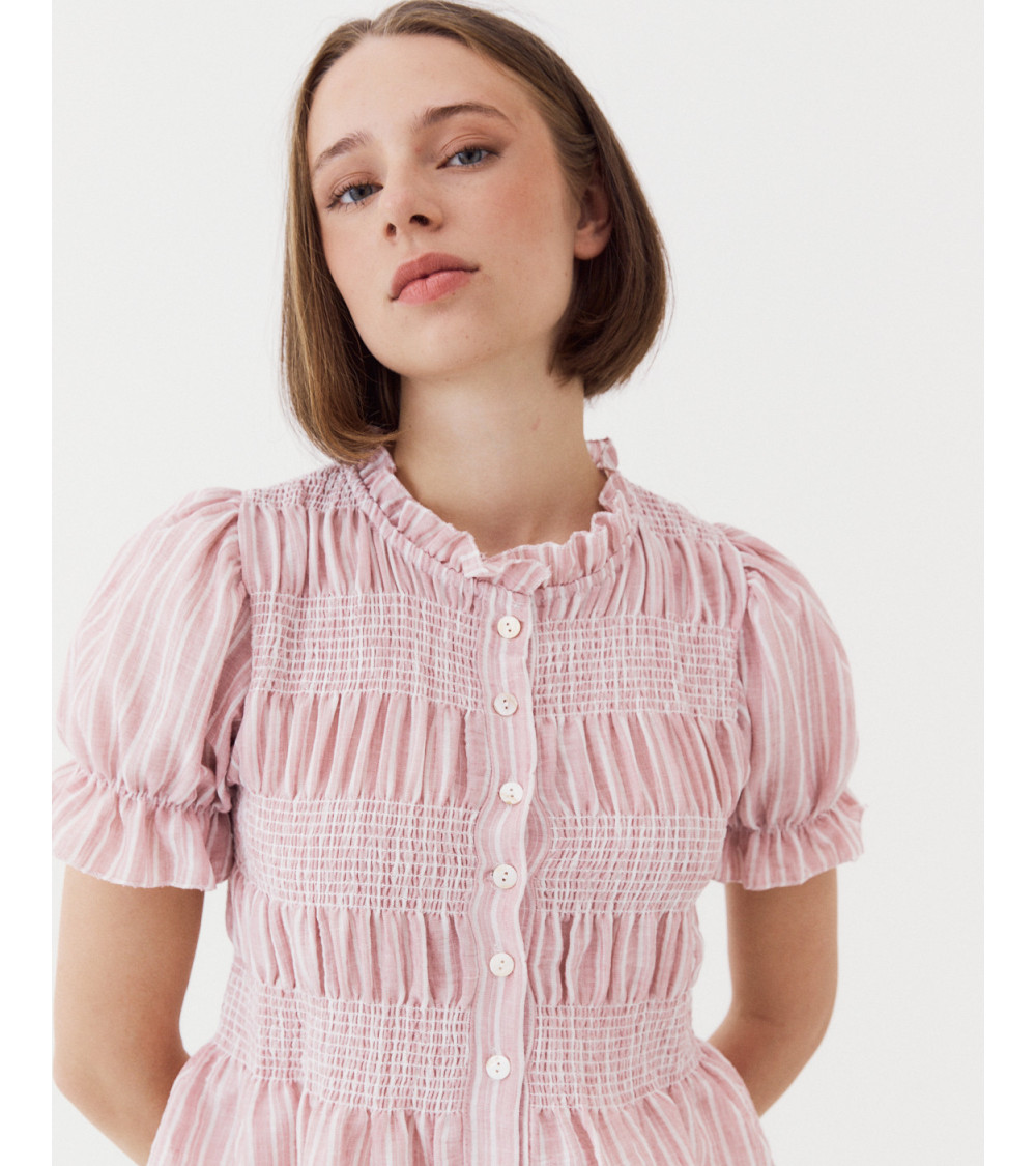 BLUSA RFRUNCIDA RAYAS