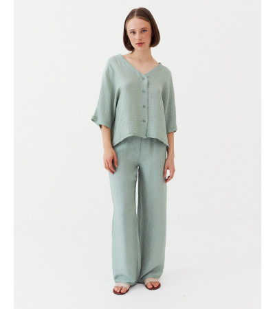PANTALÓN TENCEL EFECTO ARRUGADO