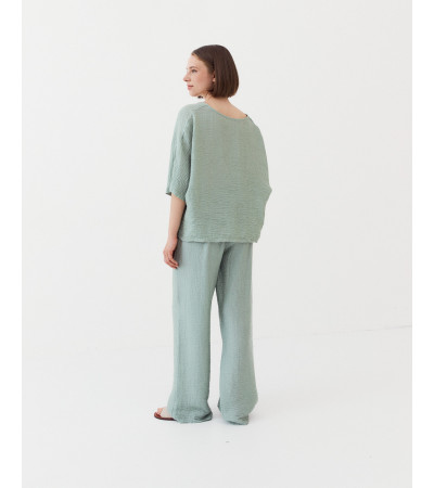PANTALÓN TENCEL EFECTO ARRUGADO